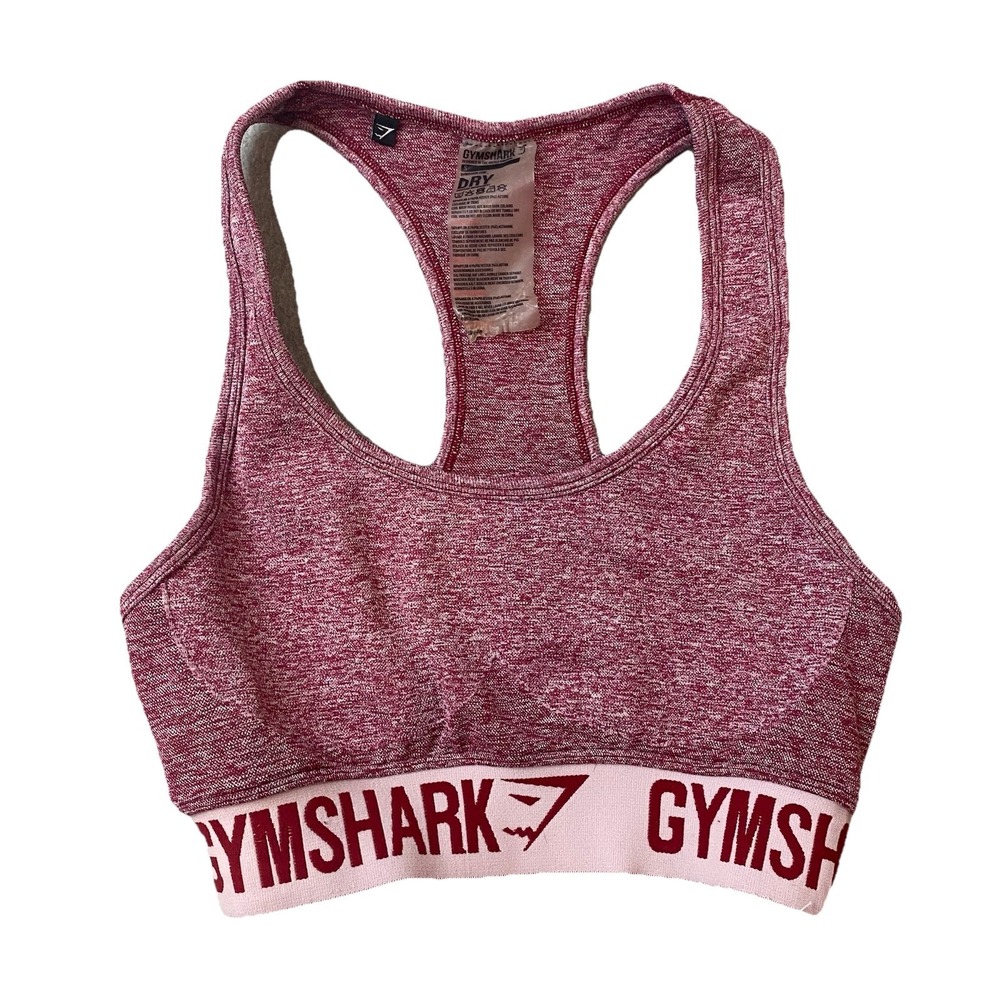 Gymshark Racerback Bra Flex Sports Small Red Wide Band Support Yoga Athleisure
